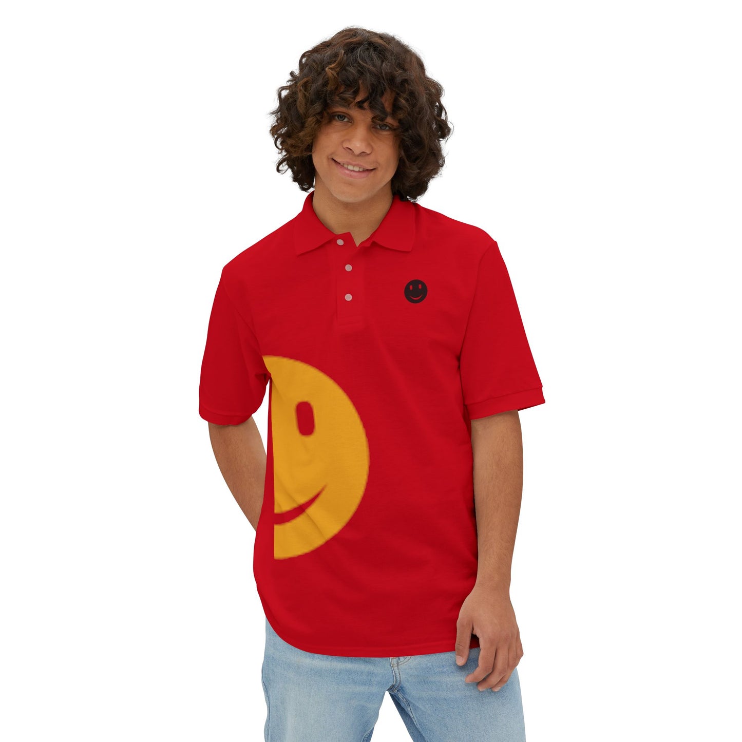 Smiley Face Men's Piqué Polo