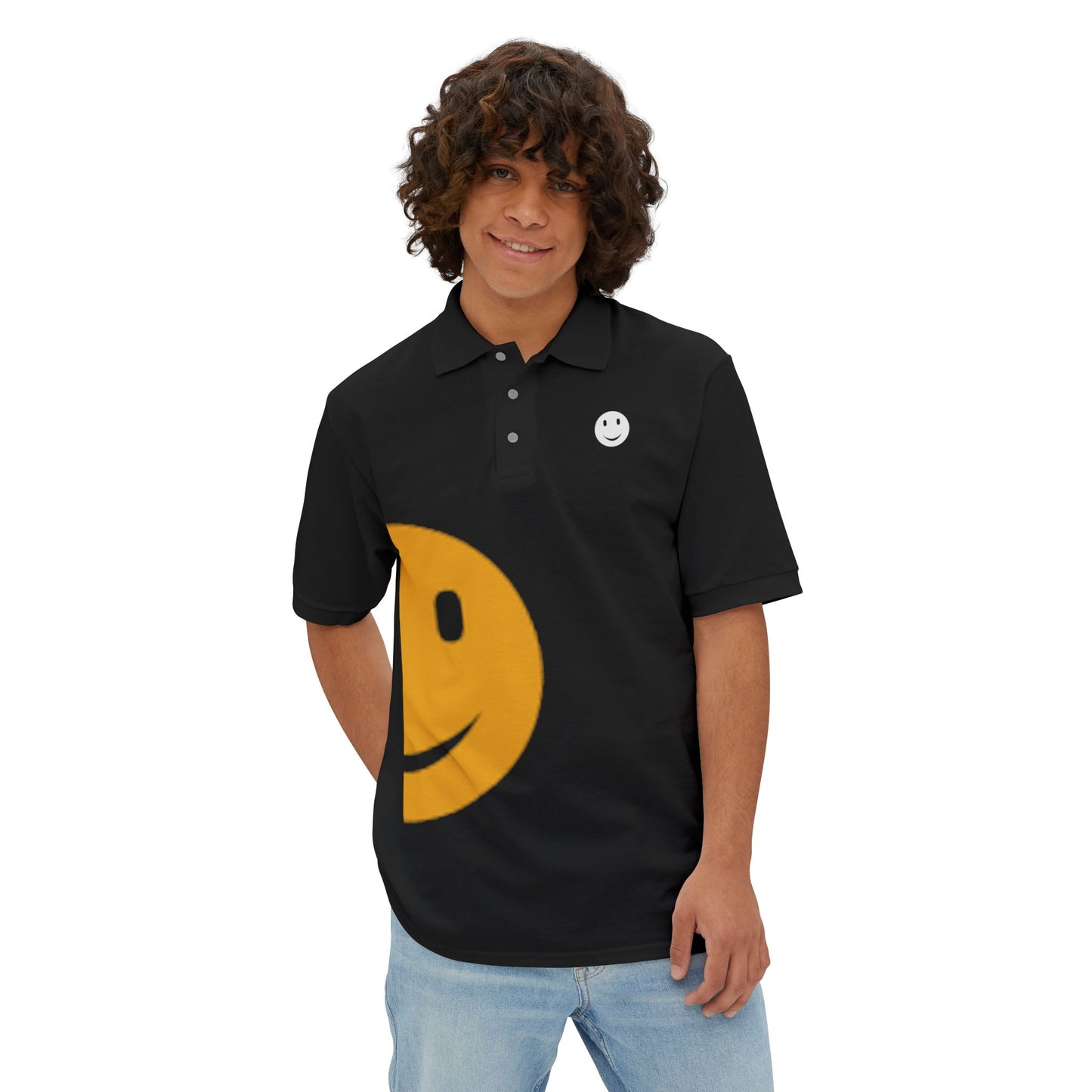 Smiley Face Men's Piqué Polo
