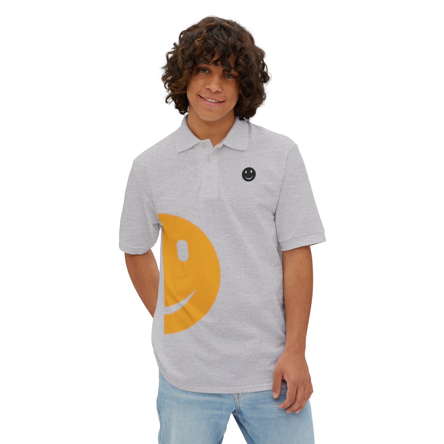 Smiley Face Men's Piqué Polo
